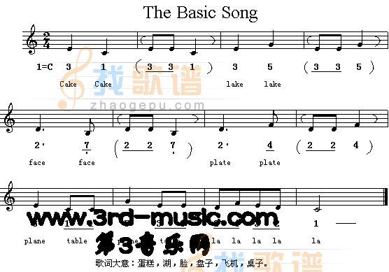 The Basic Song（英文儿童歌）