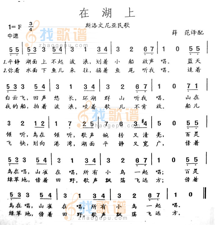 在湖上