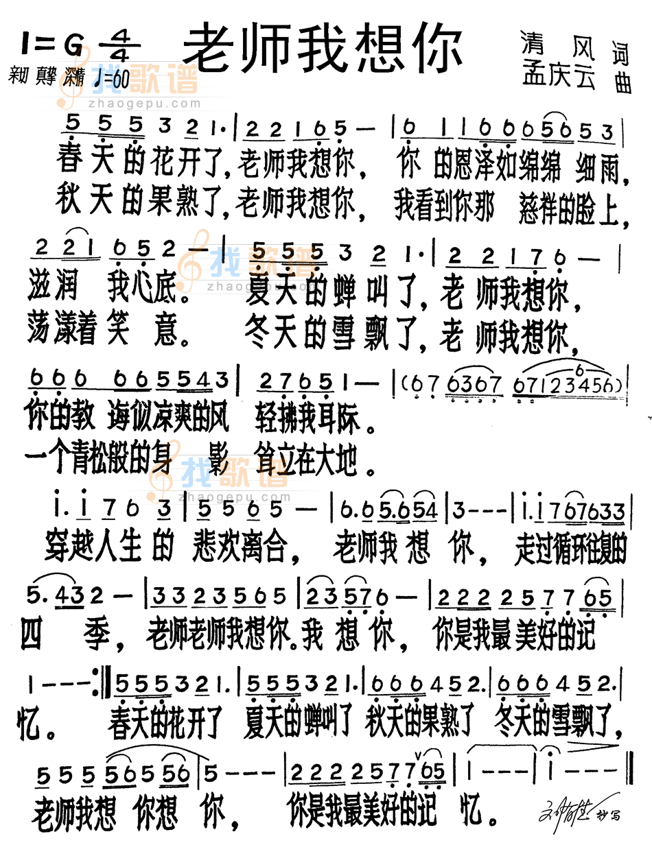 老师我想你