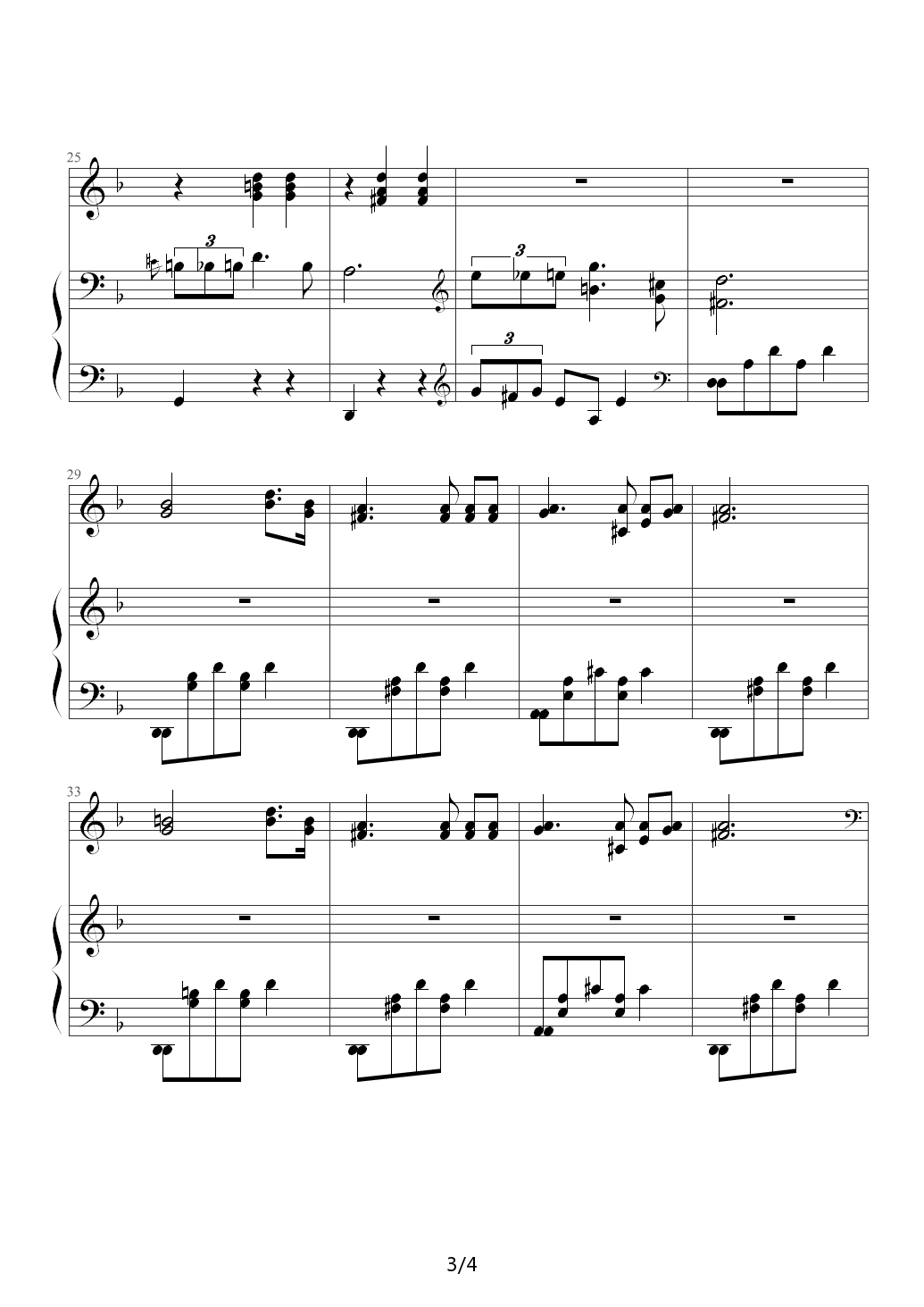 小夜曲 F调