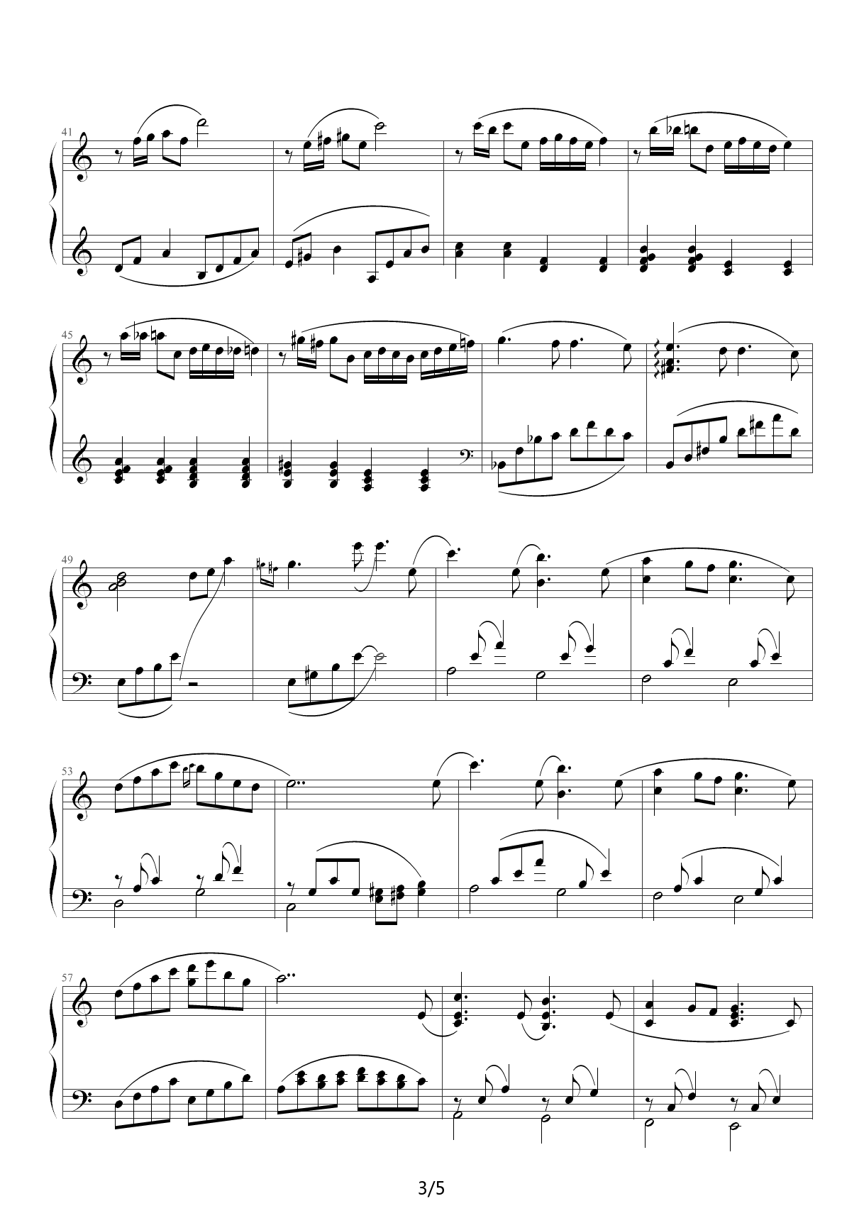 更替的四季（魔女宅急便主题曲，久石让） C调