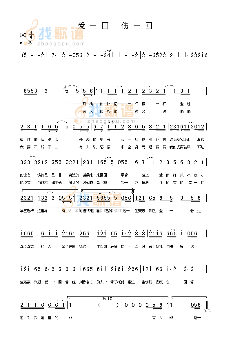 爱一回伤一回