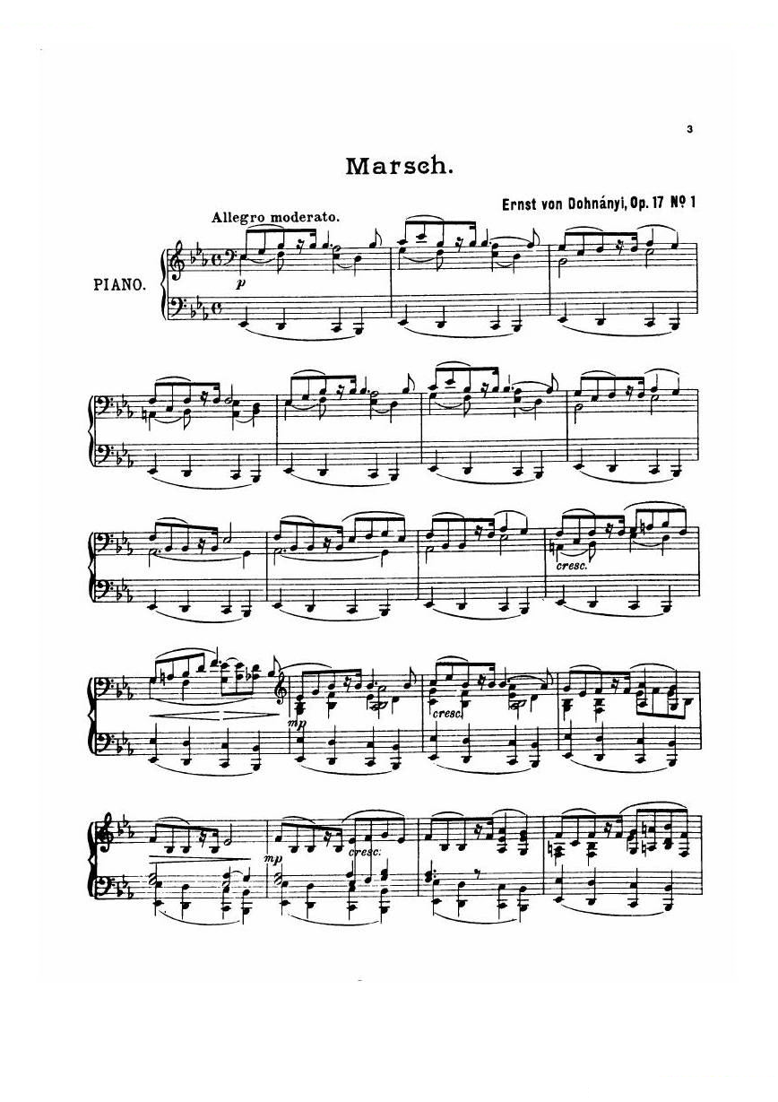 Dohnanyi_17-1_5 Humoresken_Marsch