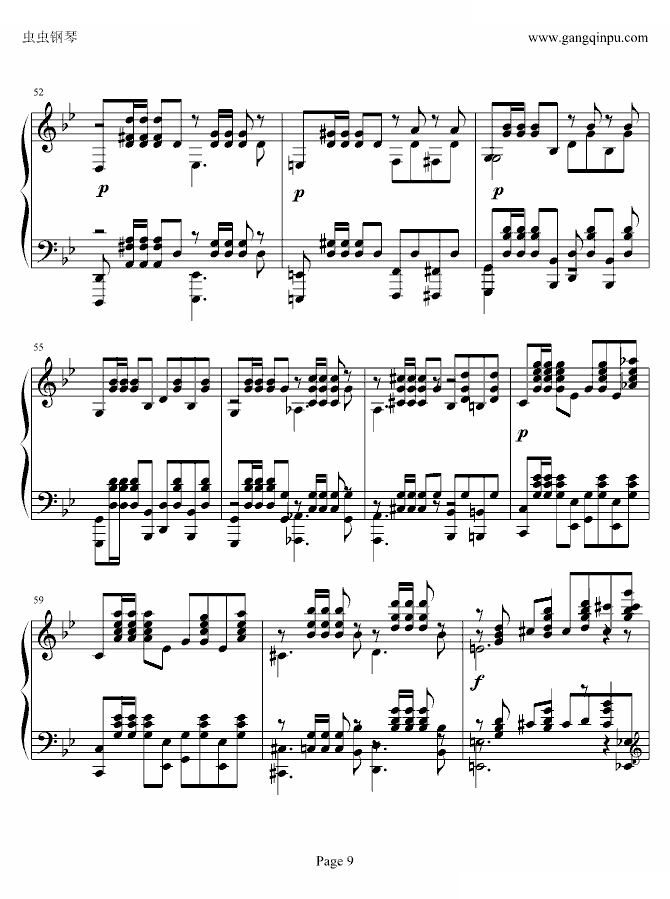 Rachmaninoff G小调前奏曲.op.23 No.5