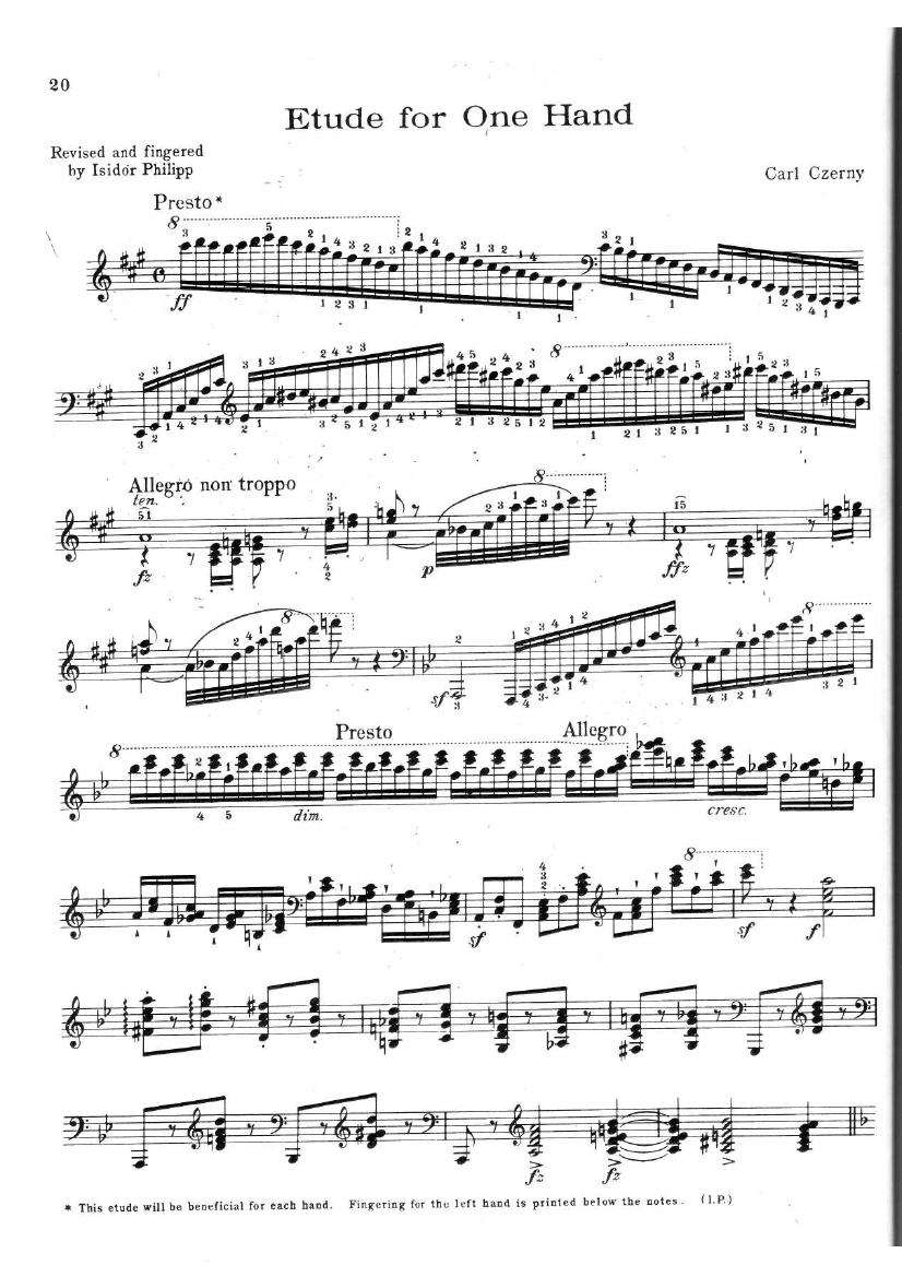 czerny-etude-one-hand