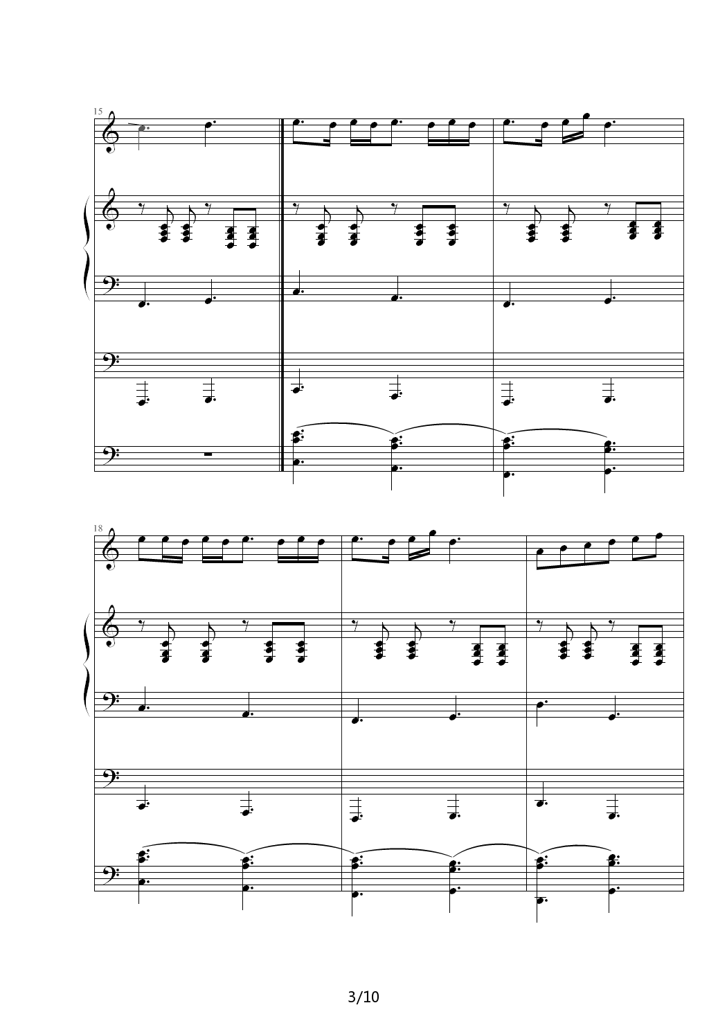 Je TaimE爱的舞曲 C调