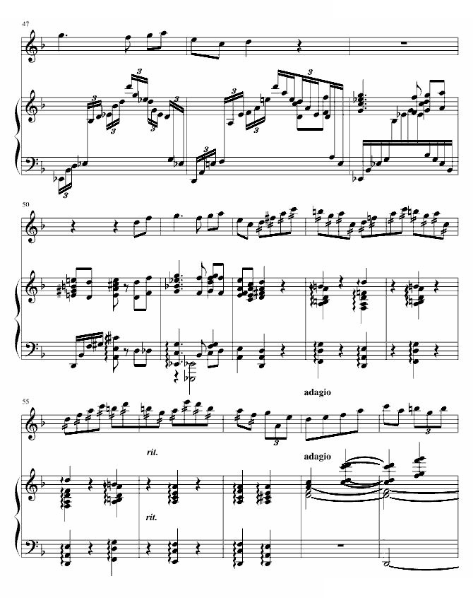长笛钢琴奏鸣曲（第一乐章）
