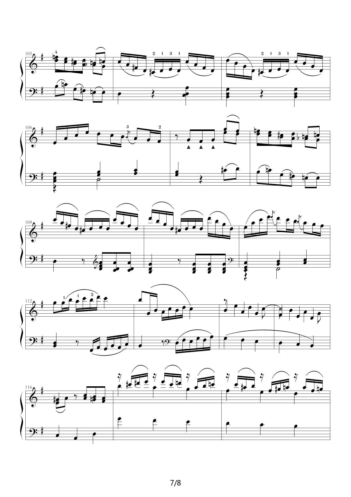 中央音乐学院钢琴（业余）考级教程六级（45、G大调奏鸣曲第一乐章K.283） G调