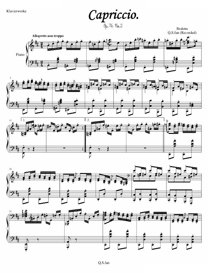 随想曲Op.76 No.2