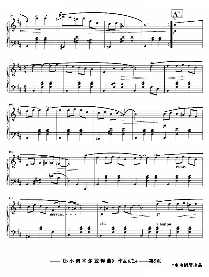 b 小调华尔兹舞曲Op6.4