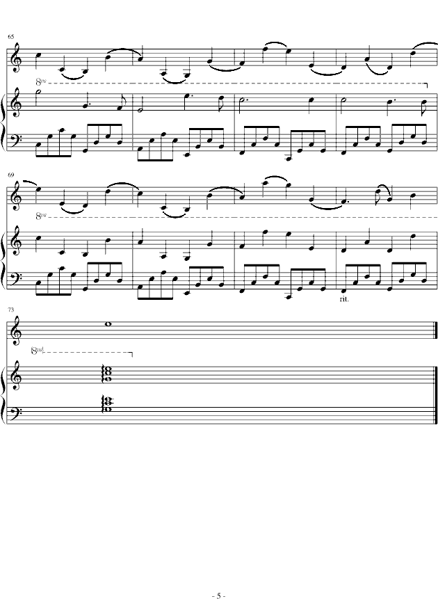卡农小提琴+钢琴版（动画金色琴弦）
