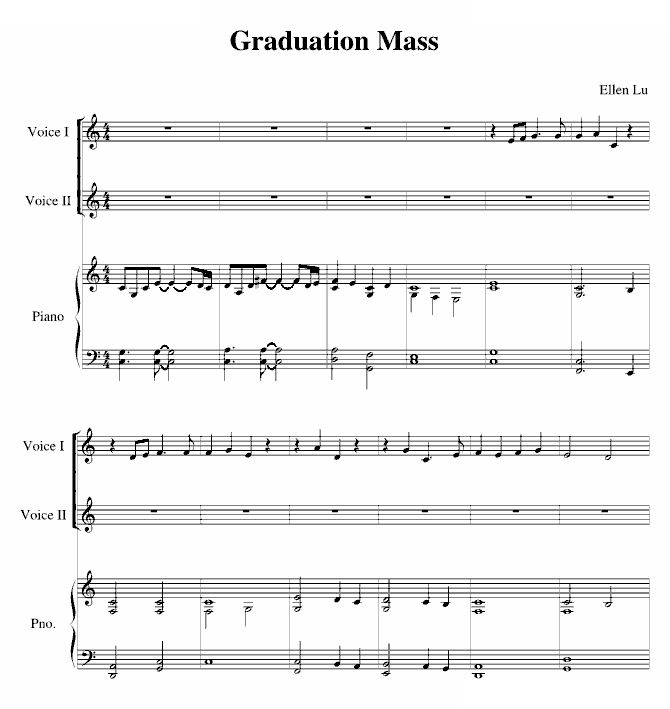 a song for Graduation Mass（draft）