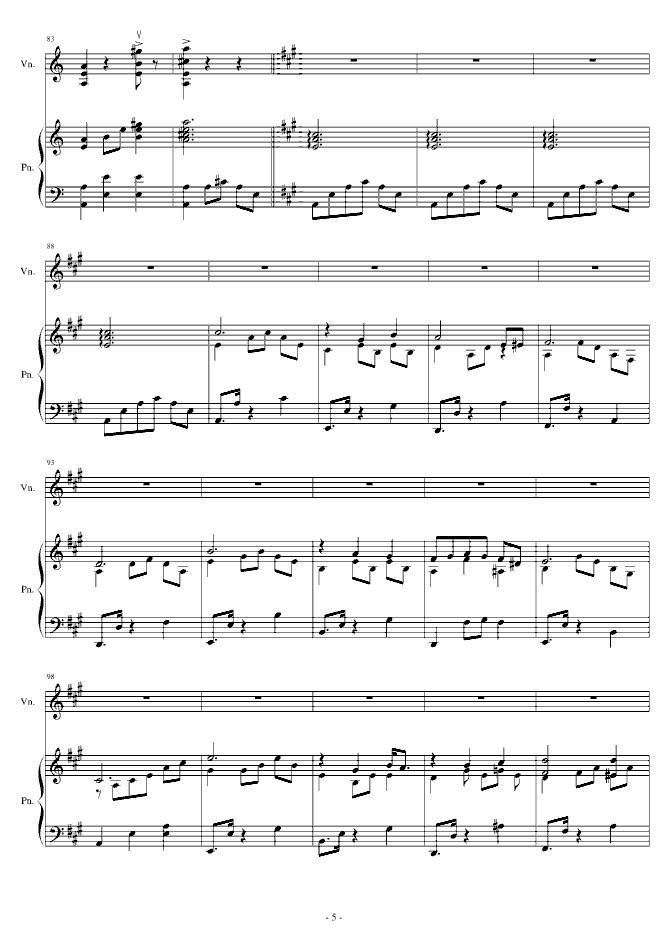 H14-A小调舞曲（For Piano And Violin）