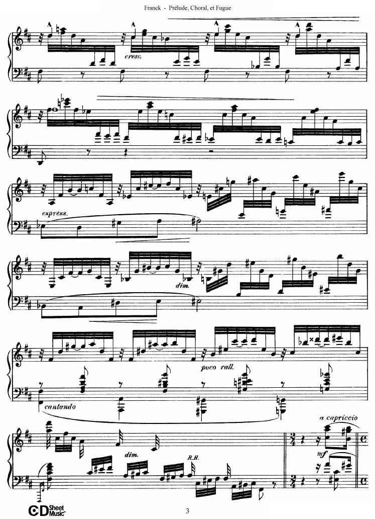 Franck Prélude Choral et Fugue