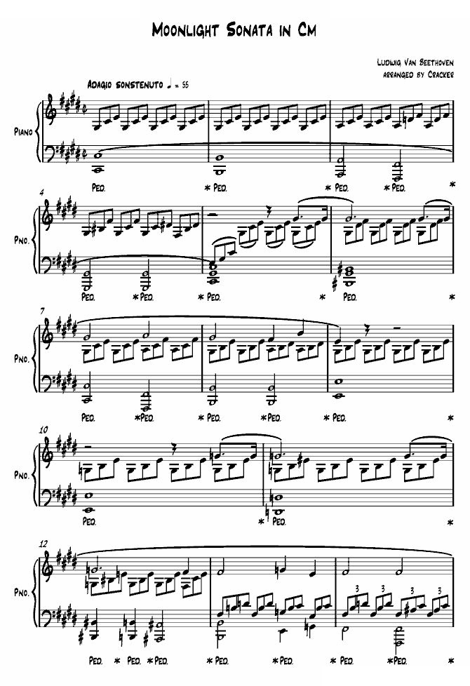 Moonlight Sonata in Cm