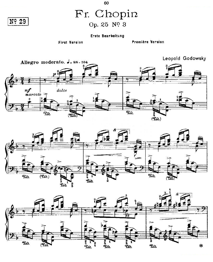肖邦练习曲Fr.Chopin Op.25 No3-1