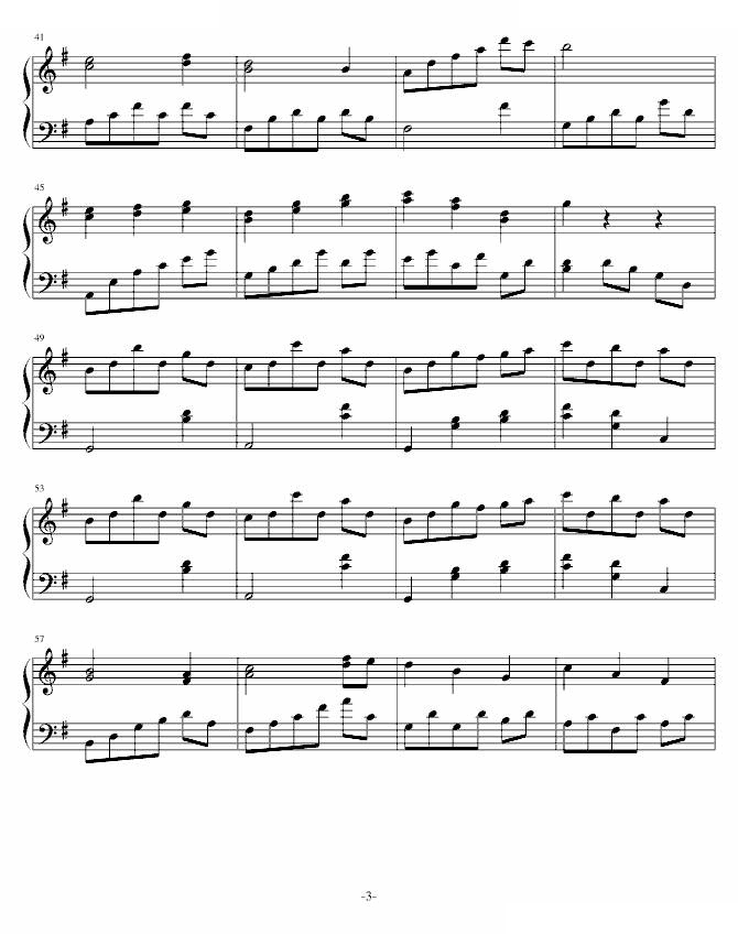 G大调钢琴曲