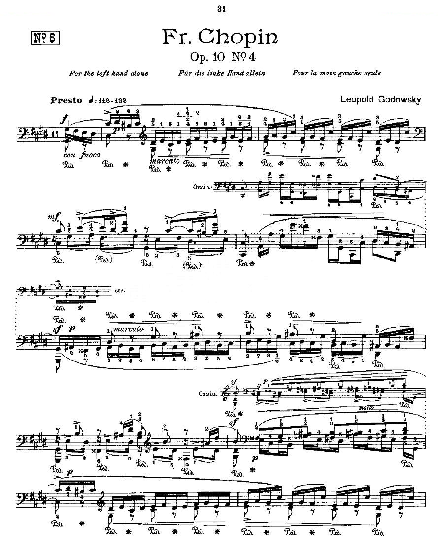 肖邦练习曲Fr.Chopin Op.10 No4