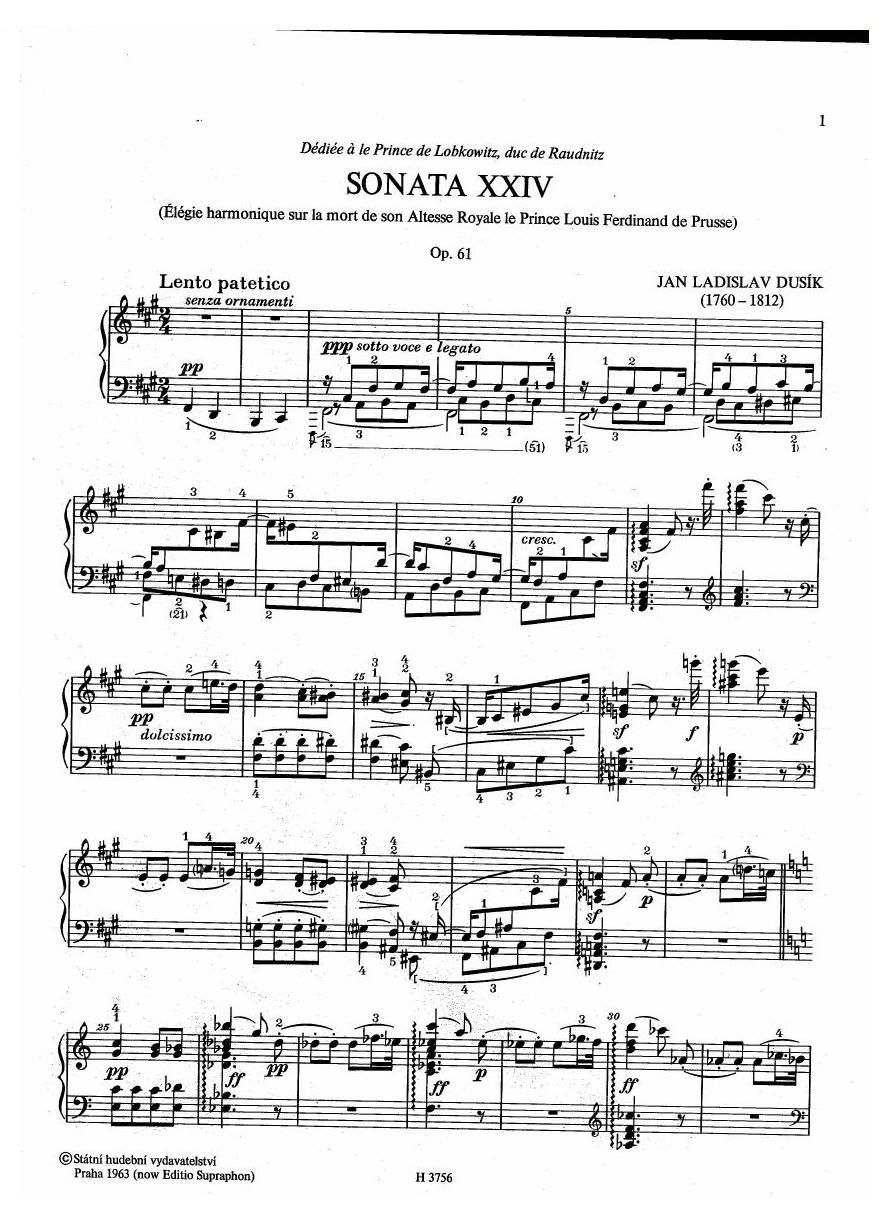 Dussek_61_Sonata_Elegie Harmonique