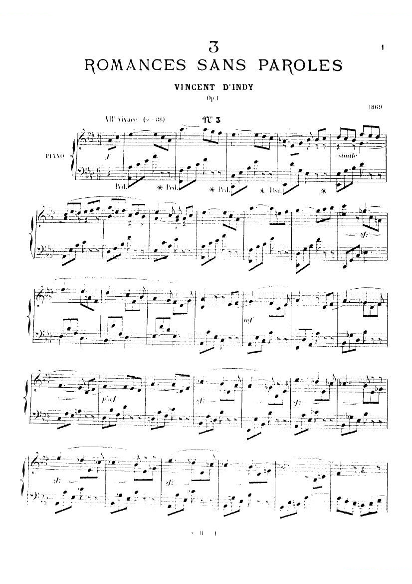 Indy Romance sans paroles opus 1