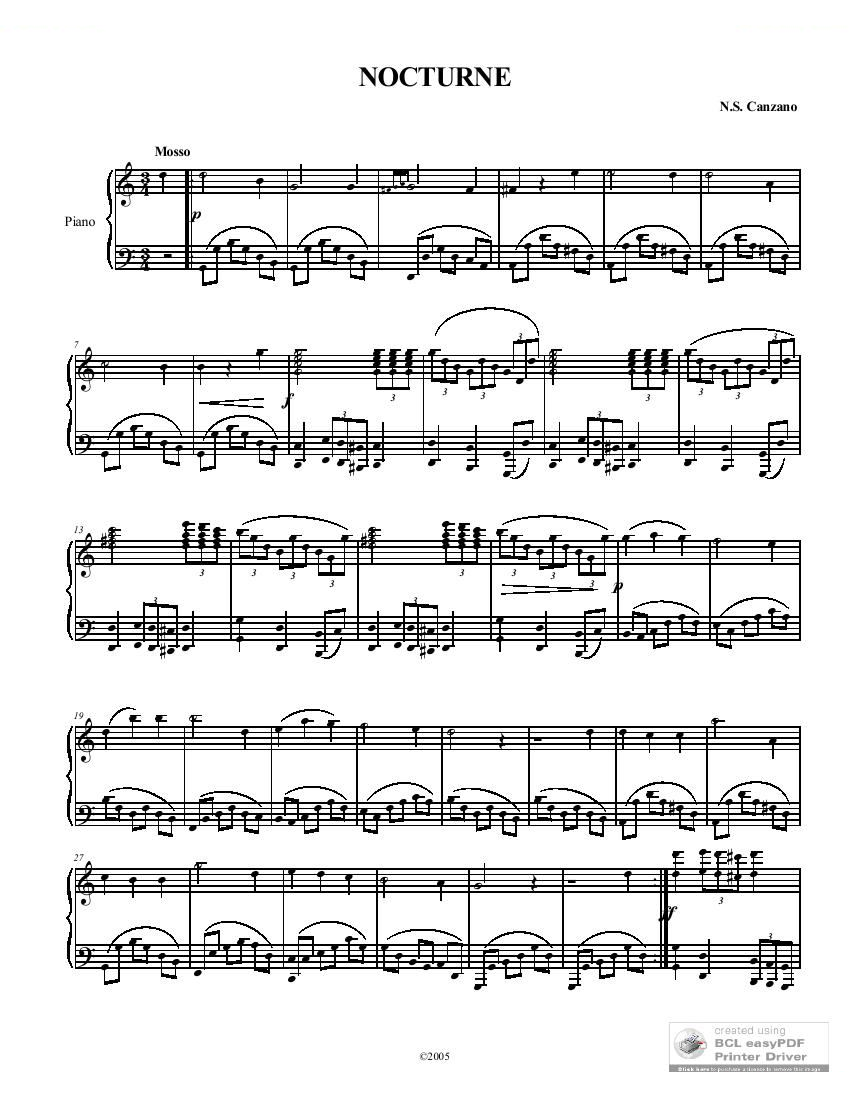 Canzano, Nico Nocturne No. 5 in A minor