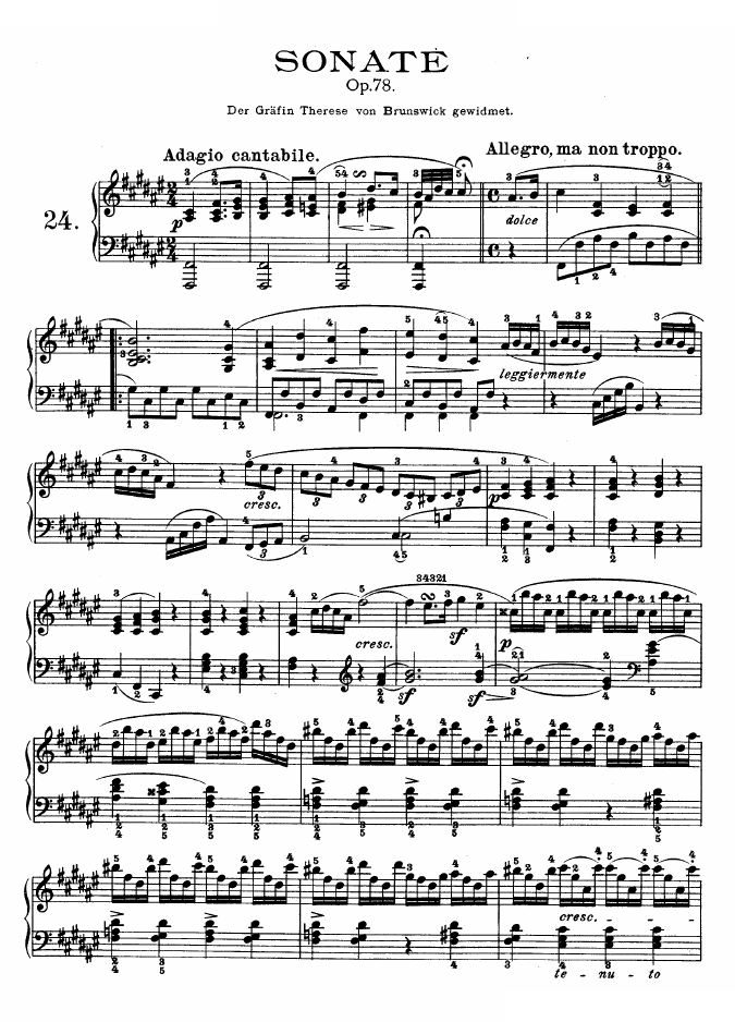 第二十四钢琴奏鸣曲-Op.78