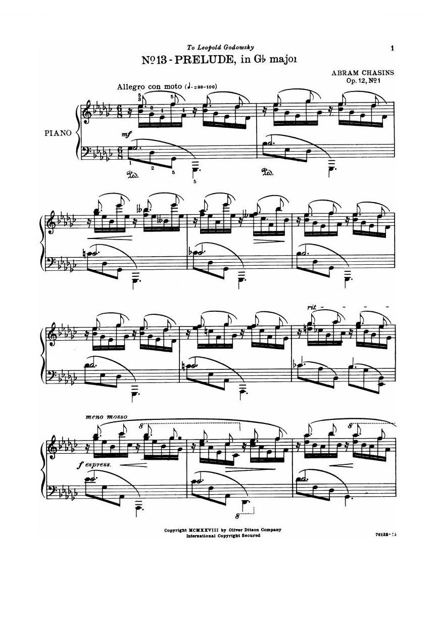Chasins_12_6 Preludes_Book3