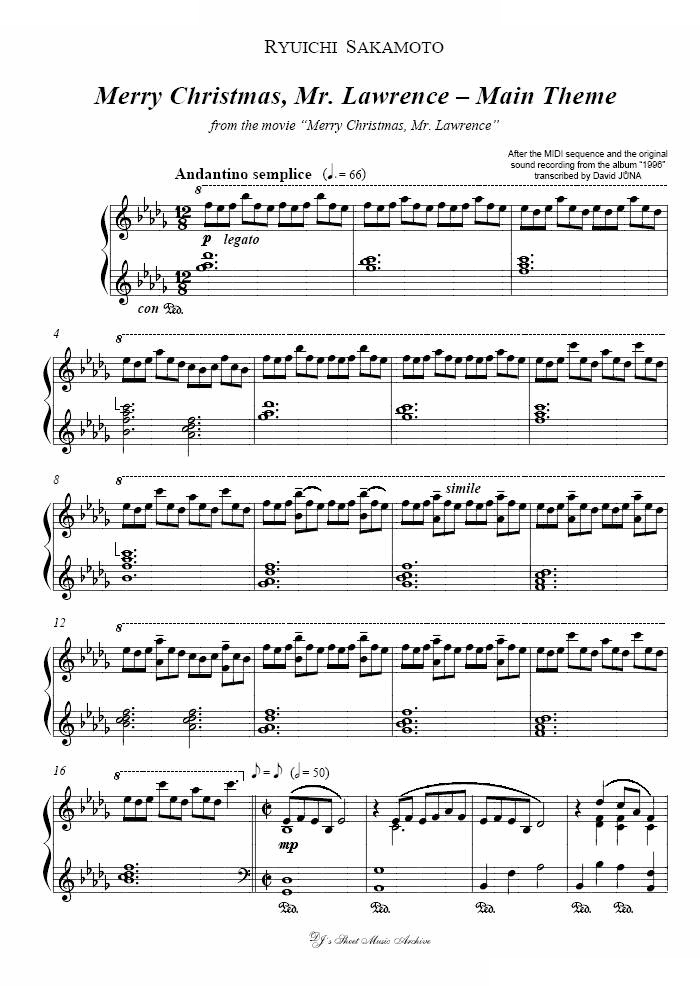 Merry Christmas Mr. Lawrence main theme