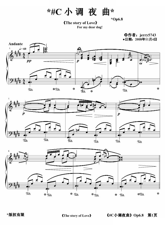 #C小调夜曲Op6.8