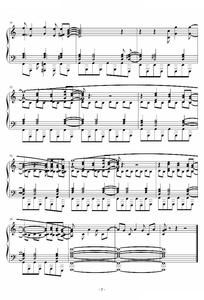 火影忍者主题曲 透明的世界 四手