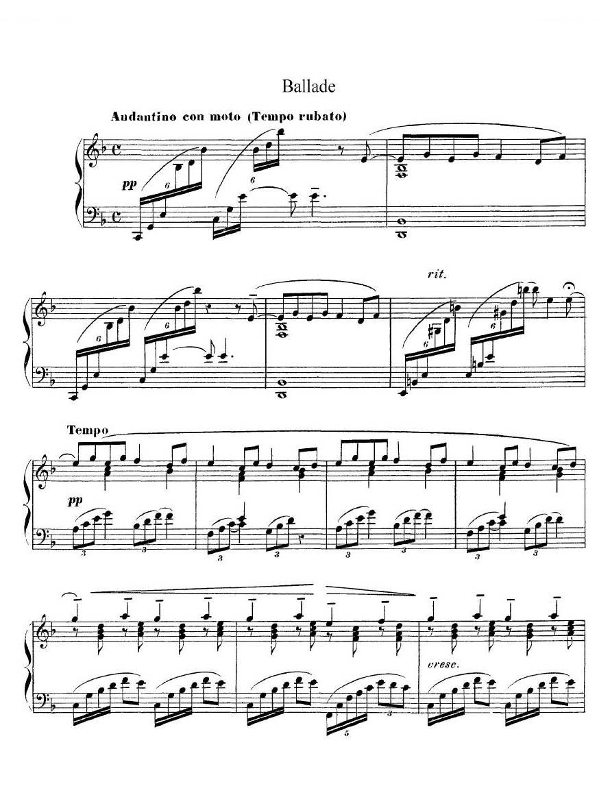 Debussy Ballade