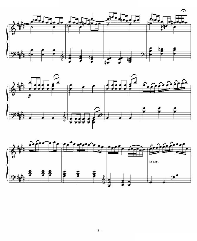 E大调奏鸣曲