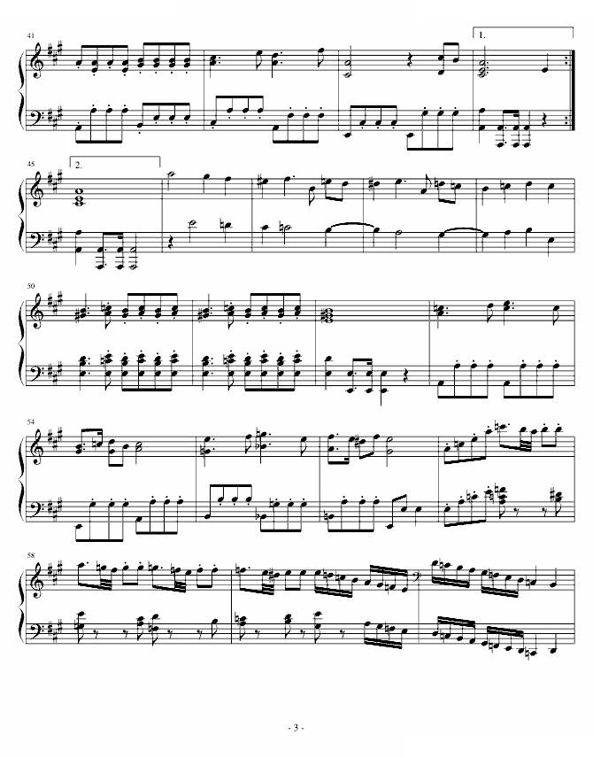 A大调奏鸣曲（第一乐章）