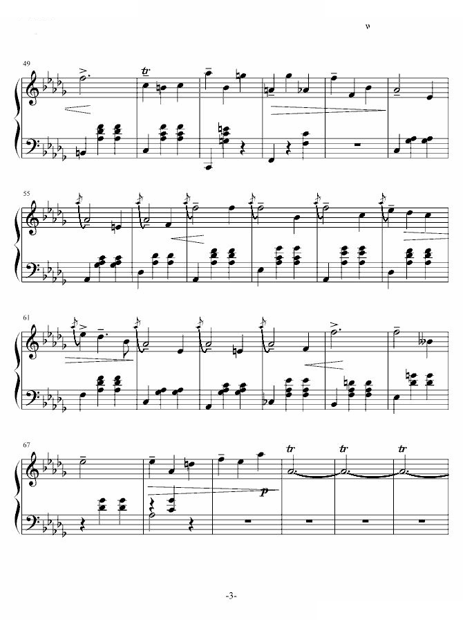 降D大调华丽圆舞曲