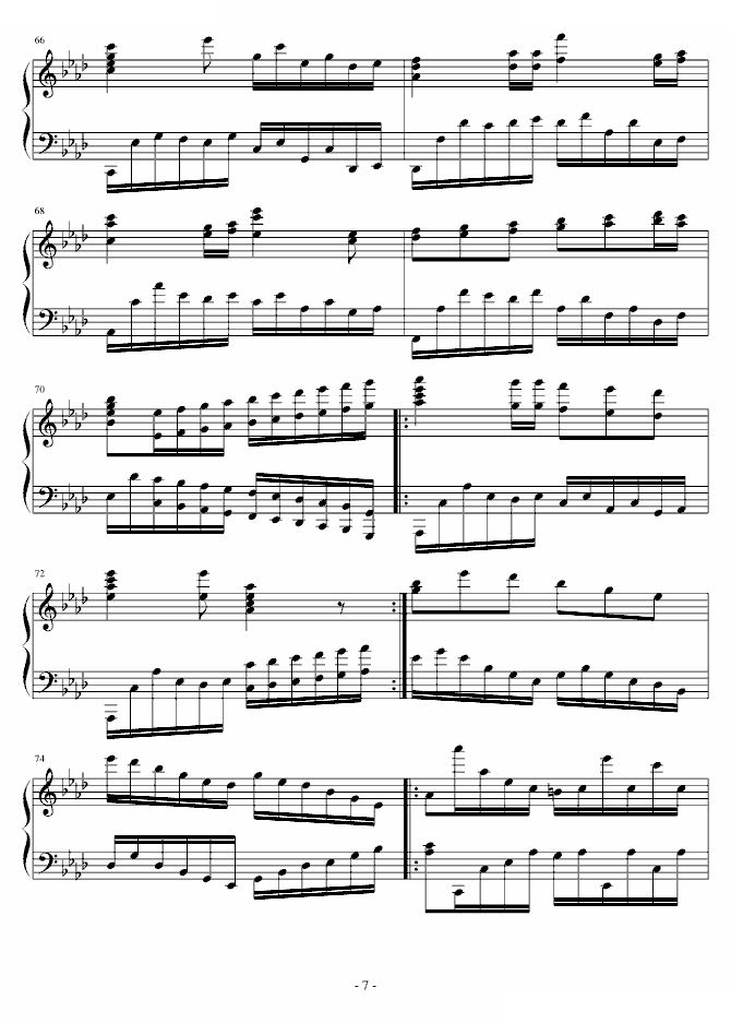 降A大调第六练习曲