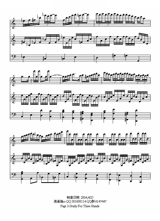 Study For Three Hands