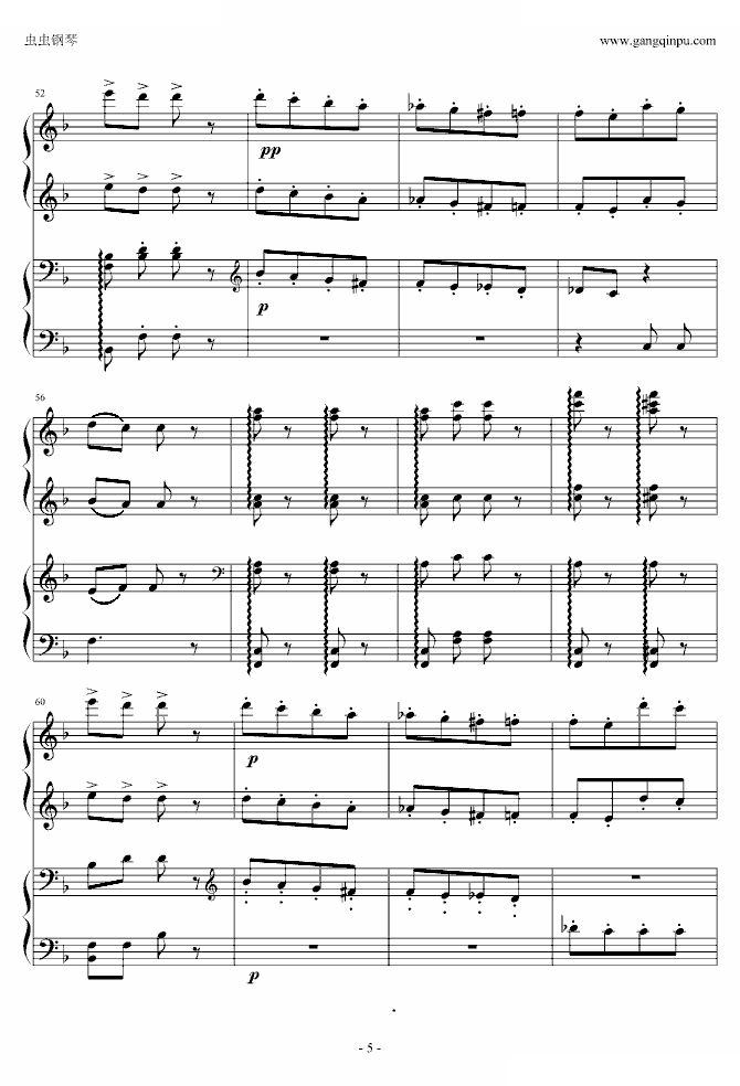 拨奏波尔卡舞曲（四手联弹）