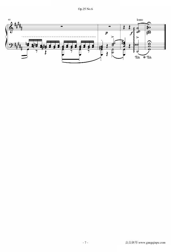 肖邦练习曲 Op.25 No.6
