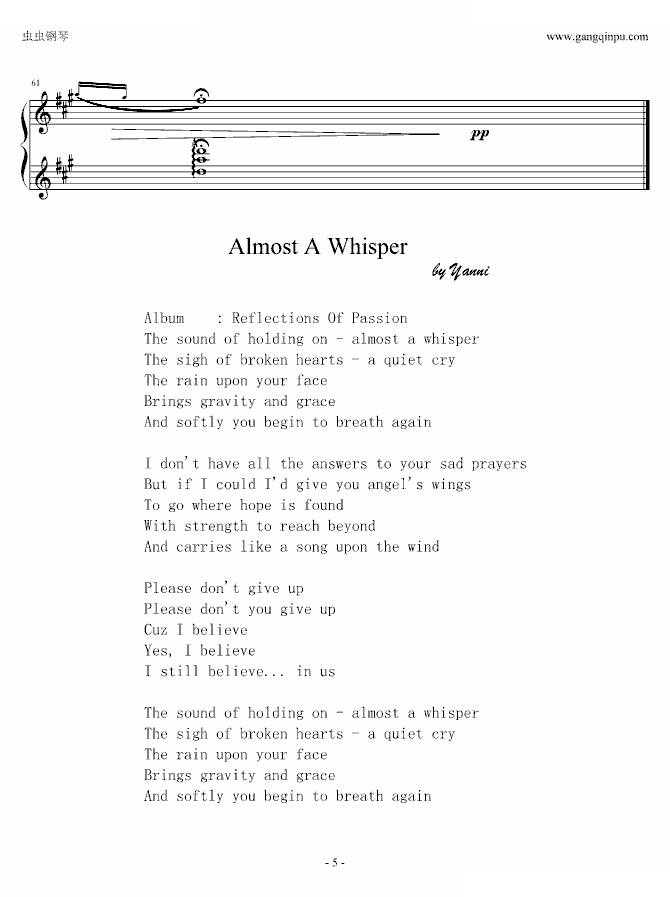 Almost a Whisper