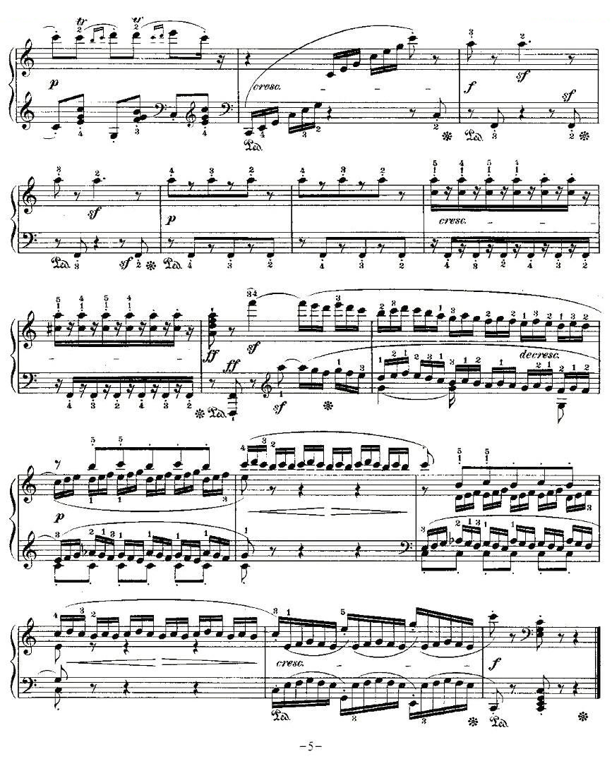 贝多芬钢琴小品（Bagatelles）Op.33 之五