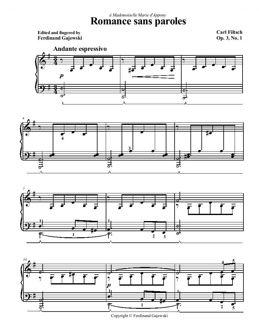 Fiiltsch Romance Sans Paroles