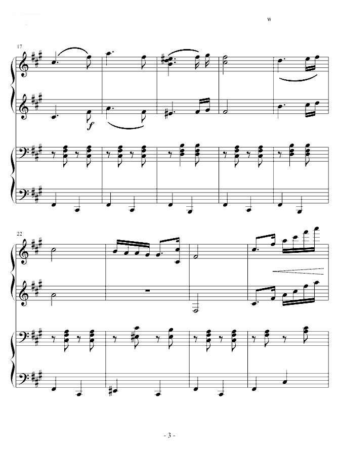 匈牙利舞曲第5号四手联弹