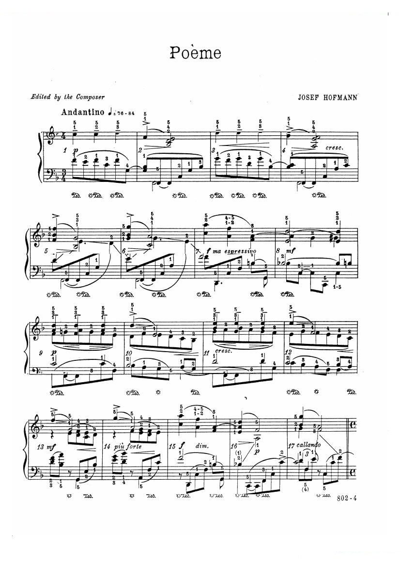 HOFMANN-Poeme