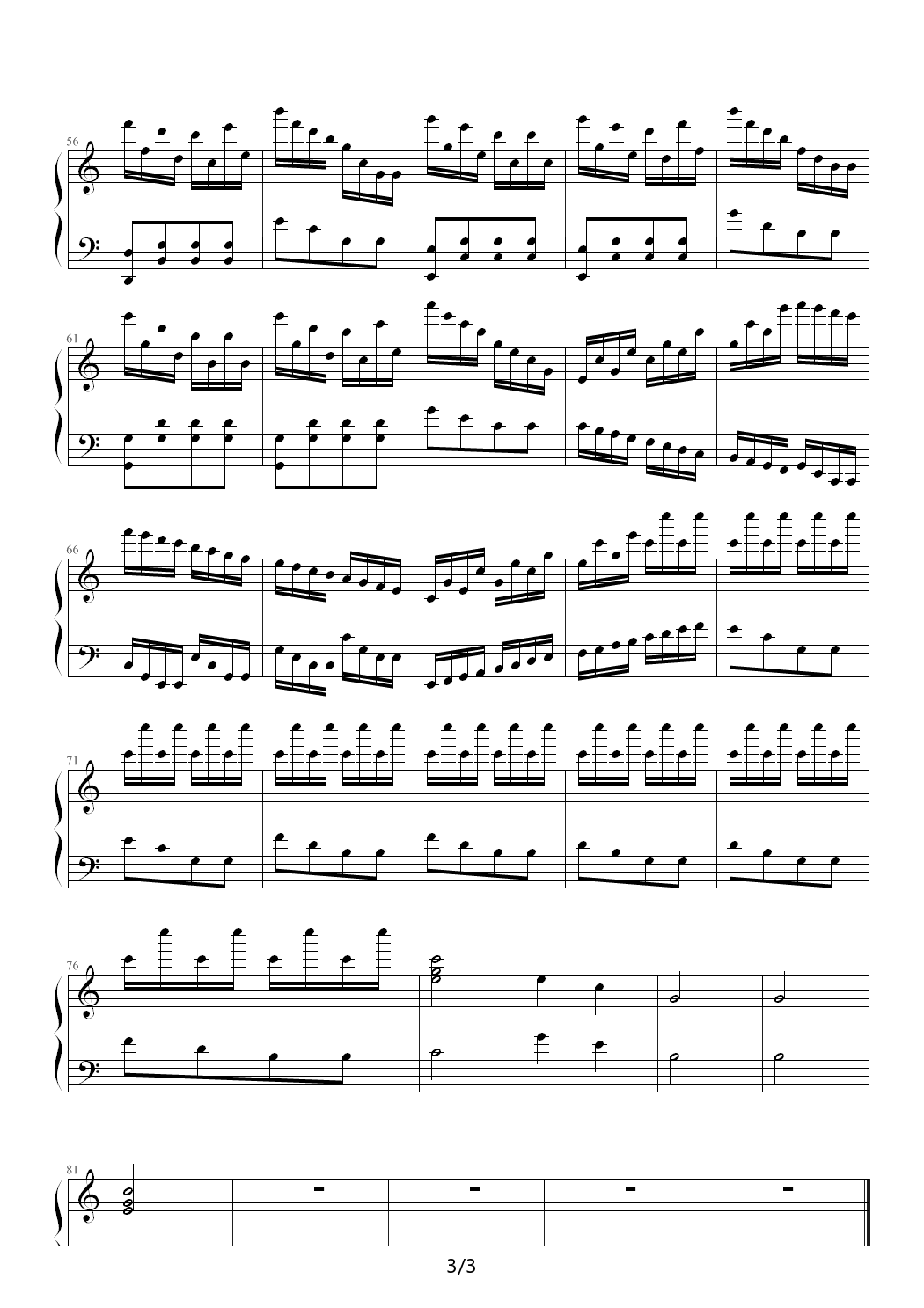 C大调奏鸣曲  第三乐章・舞会・ C调