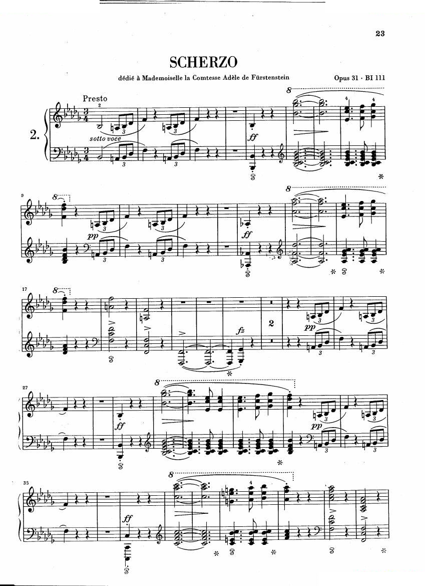 Chopin Scherzo B flat minor Henle