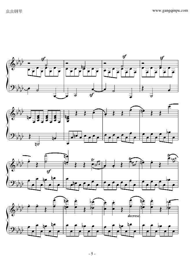 f小调奏鸣曲第一乐章Op.2 No.1