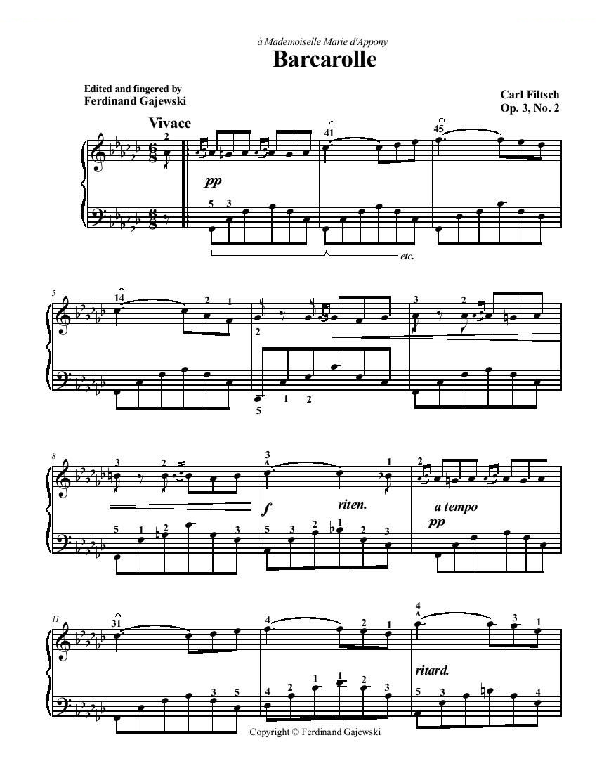 Filtsch Barcarole
