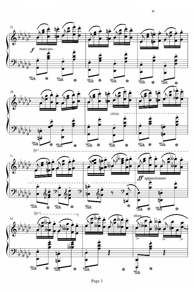 肖邦练习曲op25，no.9