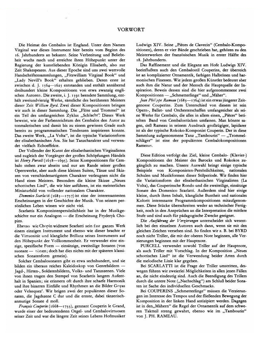Baroque compositions for cembalo (ed. Ruzickova)
