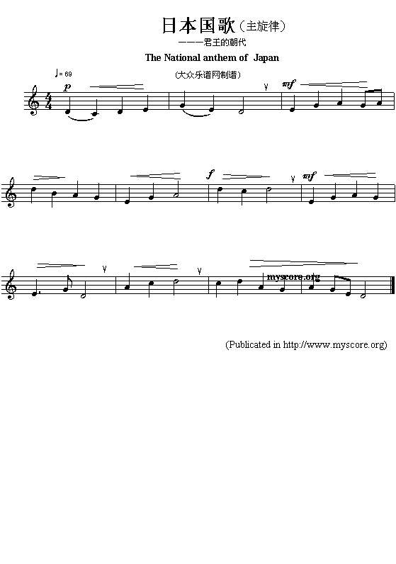 日本国歌（The National anthem of Japan）